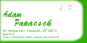 adam papacsek business card